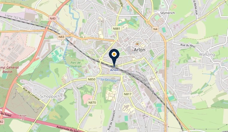 Carte de Arlon, zone d’intervention serrurier