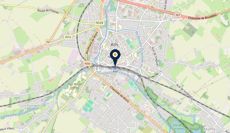 Carte de Ath, zone d’intervention serrurier