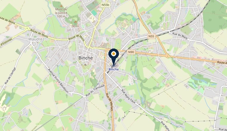 Carte de Binche, zone d’intervention serrurier