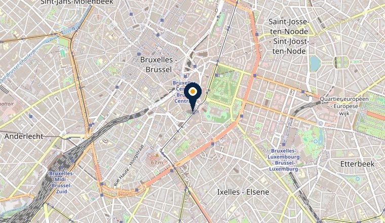 Carte de Bruxelles, zone d’intervention serrurier