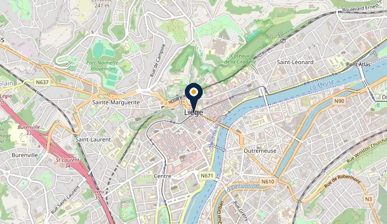 Carte de Liège, zone d’intervention serrurier