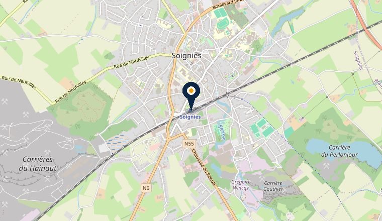 Carte de Soignies, zone d’intervention serrurier