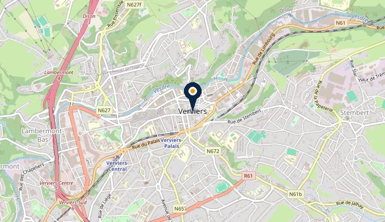 Carte de Verviers, zone d’intervention serrurier